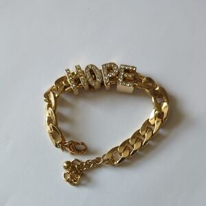 Gold Tone HOPE Bracelet